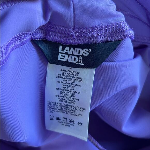 Land's End sunshade UPF 50 Five inch board shorts with panty lavender fusion 16 - Picture 8 of 8
